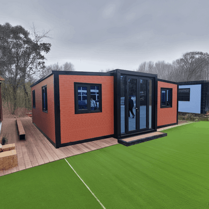 Foldable & Portable 20FT Expandable Tiny House: Modern Prefab Home with Full Amenities (1-2 Bed, Bath, Kitchen) - Home Fusion