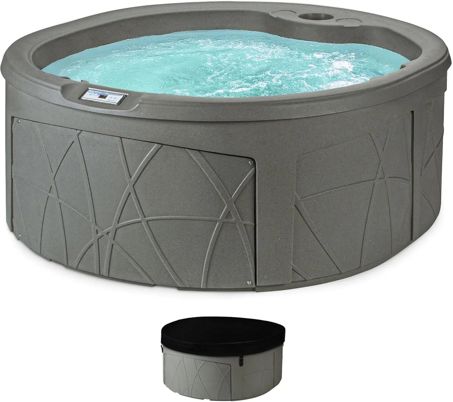 LS100 | 4-Person | 13-Jet | 110 volt | Plug and Play Spa with Multi-Color Underwater LED Light - Home Fusion
