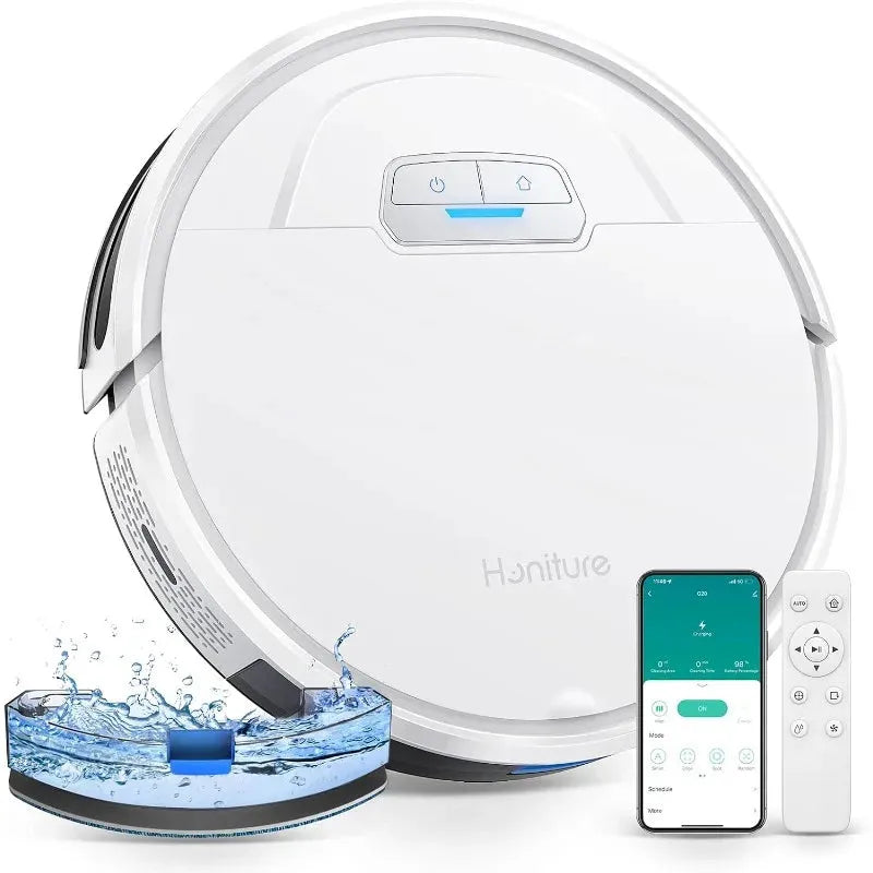 HONITURE Robot Vacuum and Mop Combo, 4000pa Strong Suction, G20 Robot Vacuum Cleaner with Self-Charging, 150Mins Max - Home Fusion