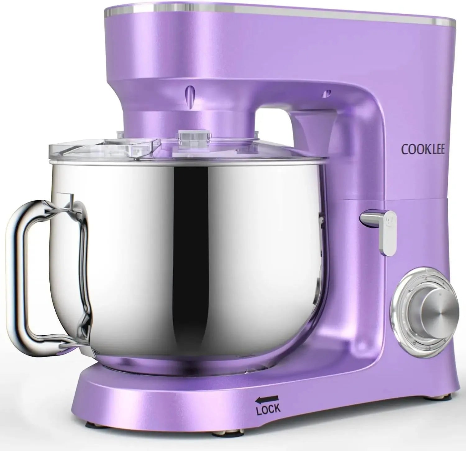 COOKLEE Stand Mixer, 9.5 Qt. 660W 10-Speed Electric Kitchen Mixer with Dishwasher-Safe Dough Hooks, Flat Beaters - Home Fusion