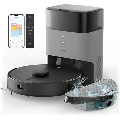AIRROBO Robot Vacuum and Mop Combo, Self-Emptying, 60-Day Capacity, Home Mapping, Schedule, Wi-Fi/App/Alexa/Remote - Home Fusion
