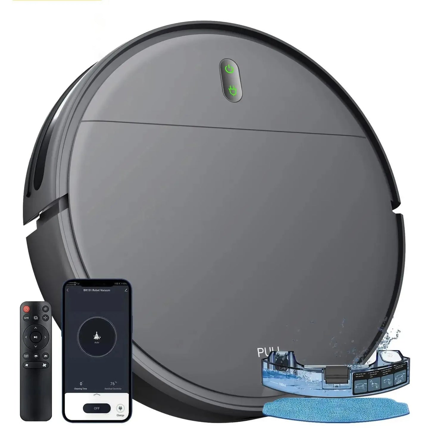 ZCWA Robot Vacuum Cleaner Auto Charging 6000Pa Power App Control Water Tank Wet Mopping Robot Vacuum Cleaner Electric Sweeper - Home Fusion