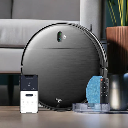 Robot Vacuum and Mop Combo, 2 in 1 Mopping Robot Vacuum Cleaner with Schedule, Wi-Fi/App/Alexa, 1400Pa Max Suction, - Home Fusion