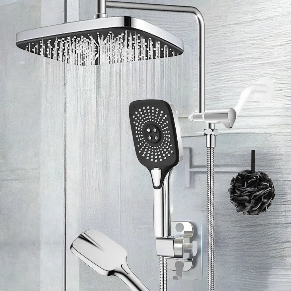12 Inch Shower Head with Handheld Spray, 4 Sets of High-pressure Shower Heads with Handheld Spray - Home Fusion
