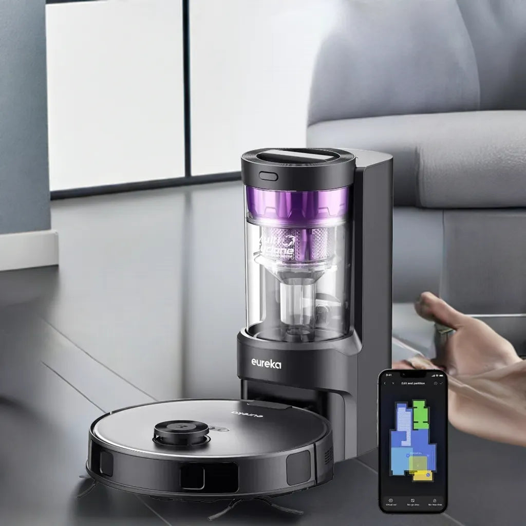 Robotic Vacuum and Mop ComboCarpet&Floor, Auto Lifting Mop, LiDAR Navigation, App Control - Home Fusion
