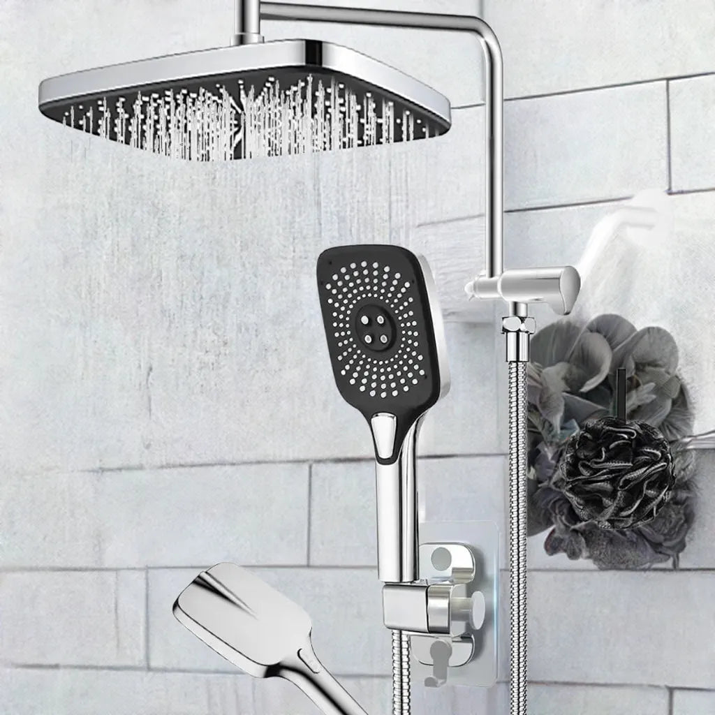 12 Inch Shower Head with Handheld Spray, 4 Sets of High-pressure Shower Heads with Handheld Spray - Home Fusion
