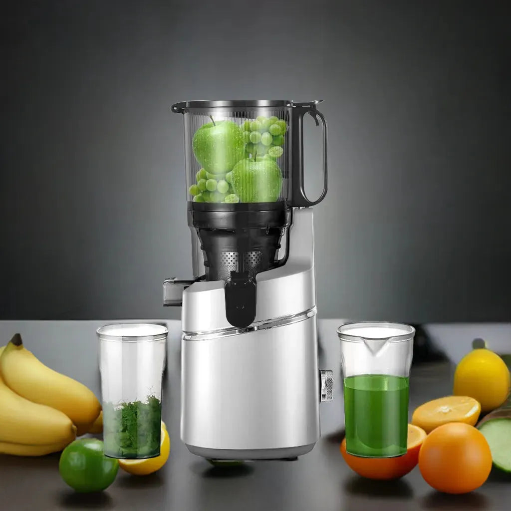 Juicer Machines Self-Feeding Masticating Juicer Fit Whole Fruits Vegetables Cold Press Electric Juicer Machines Portable Blender