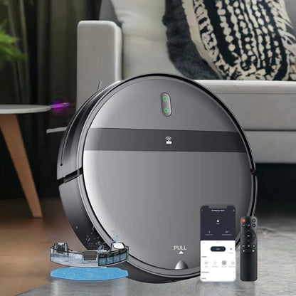 ZCWA Robot Vacuum Cleaner Auto Charging 6000Pa Power App Control Water Tank Wet Mopping Robot Vacuum Cleaner Electric Sweeper - Home Fusion