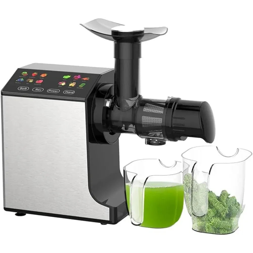 Portable Juicer with 2 Speed Modes, Touchscreen Cold Press Juicer, Safe & Quiet Operation and Easy To Clean, Juicer - Home Fusion