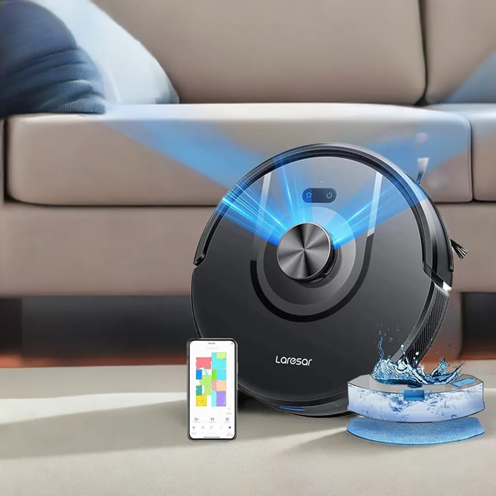 Laresar 01 Robot Vacuum Cleaner Mop LDS Lidar Navigation 5000Pa Smart Planned Mapping Home Floor Washing Carpet Pet Hair Clean - Home Fusion