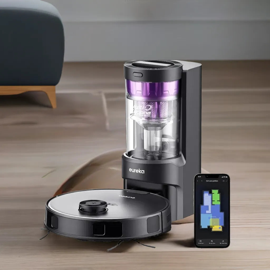 Robotic Vacuum and Mop ComboCarpet&Floor, Auto Lifting Mop, LiDAR Navigation, App Control - Home Fusion