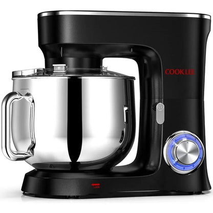 9.5 Qt. Stand Mixer, 660W 10-Speed Electric Kitchen Mixer with Flat Beaters. - Home Fusion