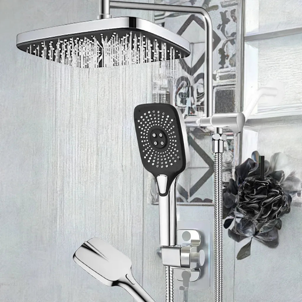 12 Inch Shower Head with Handheld Spray, 4 Sets of High-pressure Shower Heads with Handheld Spray - Home Fusion