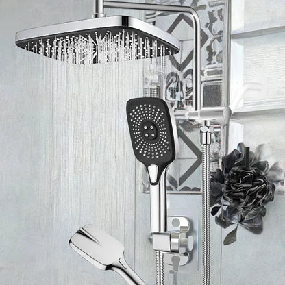 12 Inch Shower Head with Handheld Spray, 4 Sets of High-pressure Shower Heads with Handheld Spray - Home Fusion