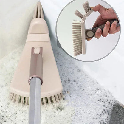 Floor Scrub Brush Cleaning Long Handle Kitchen Bathroom Gap Tools Removable Toilet Rotating Mop Bristles for Tile Ceramic Brush - Home Fusion