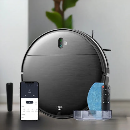 Robot Vacuum and Mop Combo, 2 in 1 Mopping Robot Vacuum Cleaner with Schedule, Wi-Fi/App/Alexa, 1400Pa Max Suction, - Home Fusion