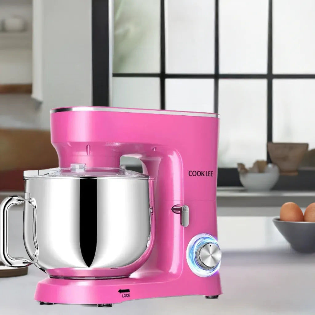 COOKLEE Stand Mixer, 9.5 Qt. 660W 10-Speed Electric Kitchen Mixer with Dishwasher-Safe Dough Hooks, Flat Beaters - Home Fusion