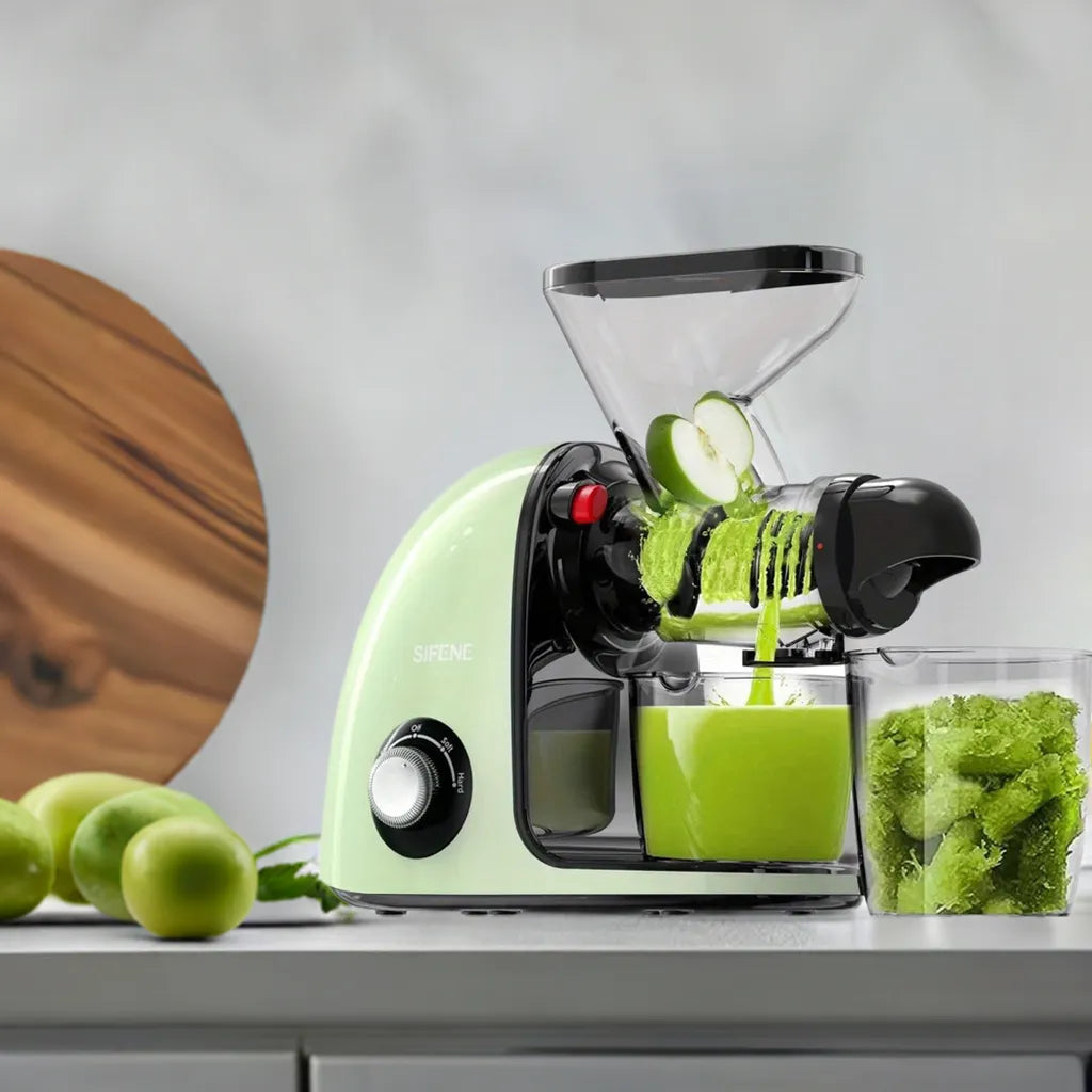 2nd Edition Cold Press Juicer, SiFENE Slow Masticating Juicer Machines for Fruit & Vegetable, Juice Maker Extractor with Dual Mo - Home Fusion