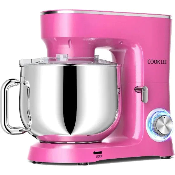COOKLEE Stand Mixer, 9.5 Qt. 660W 10-Speed Electric Kitchen Mixer with Dishwasher-Safe Dough Hooks, Flat Beaters - Home Fusion