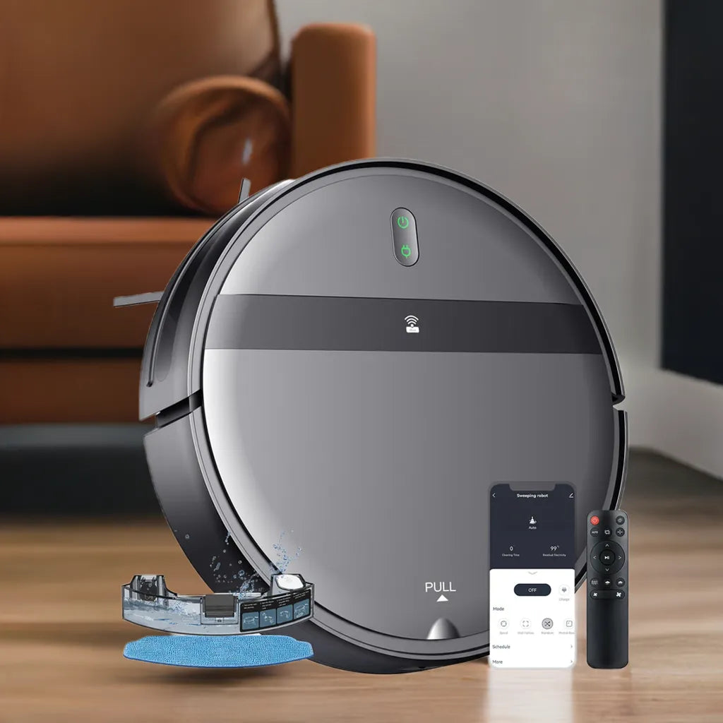 ZCWA Robot Vacuum Cleaner Auto Charging 6000Pa Power App Control Water Tank Wet Mopping Robot Vacuum Cleaner Electric Sweeper - Home Fusion
