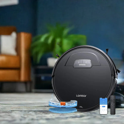 Laresar Robot Vacuum Cleaner Mop 6000Pa Wireless Smart APP Control Planned for Home Floor Washing Carpet Pet Hair Cleaning - Home Fusion