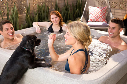 LS100 | 4-Person | 13-Jet | 110 volt | Plug and Play Spa with Multi-Color Underwater LED Light - Home Fusion