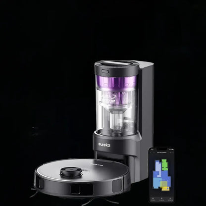 Robotic Vacuum and Mop ComboCarpet&Floor, Auto Lifting Mop, LiDAR Navigation, App Control - Home Fusion