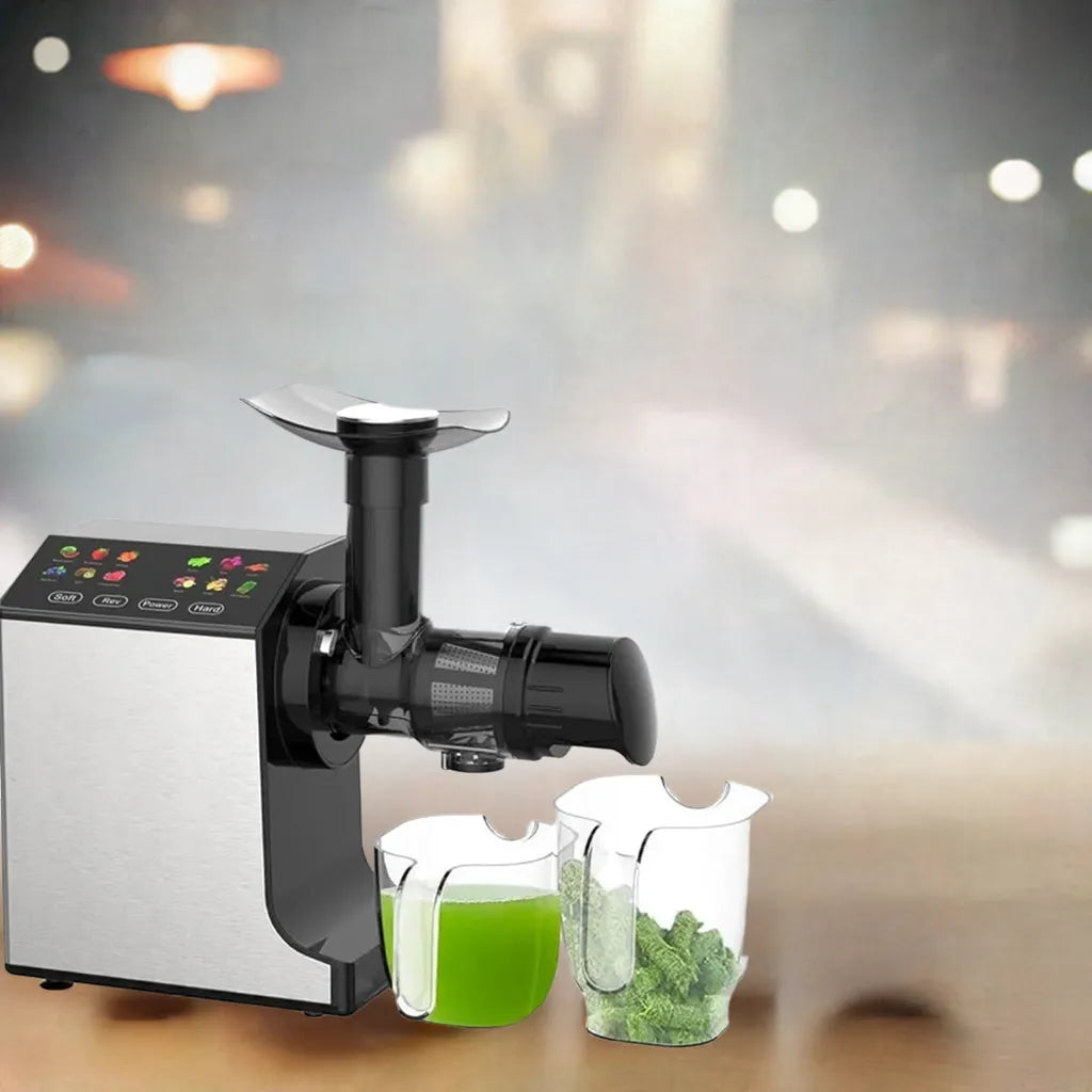 Portable Juicer with 2 Speed Modes, Touchscreen Cold Press Juicer, Safe & Quiet Operation and Easy To Clean, Juicer - Home Fusion