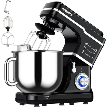 7.5QT Kitchen Electric Food Mixer 10-Speed Tilt-Head Dough Mixer for Baking Cake, - Home Fusion