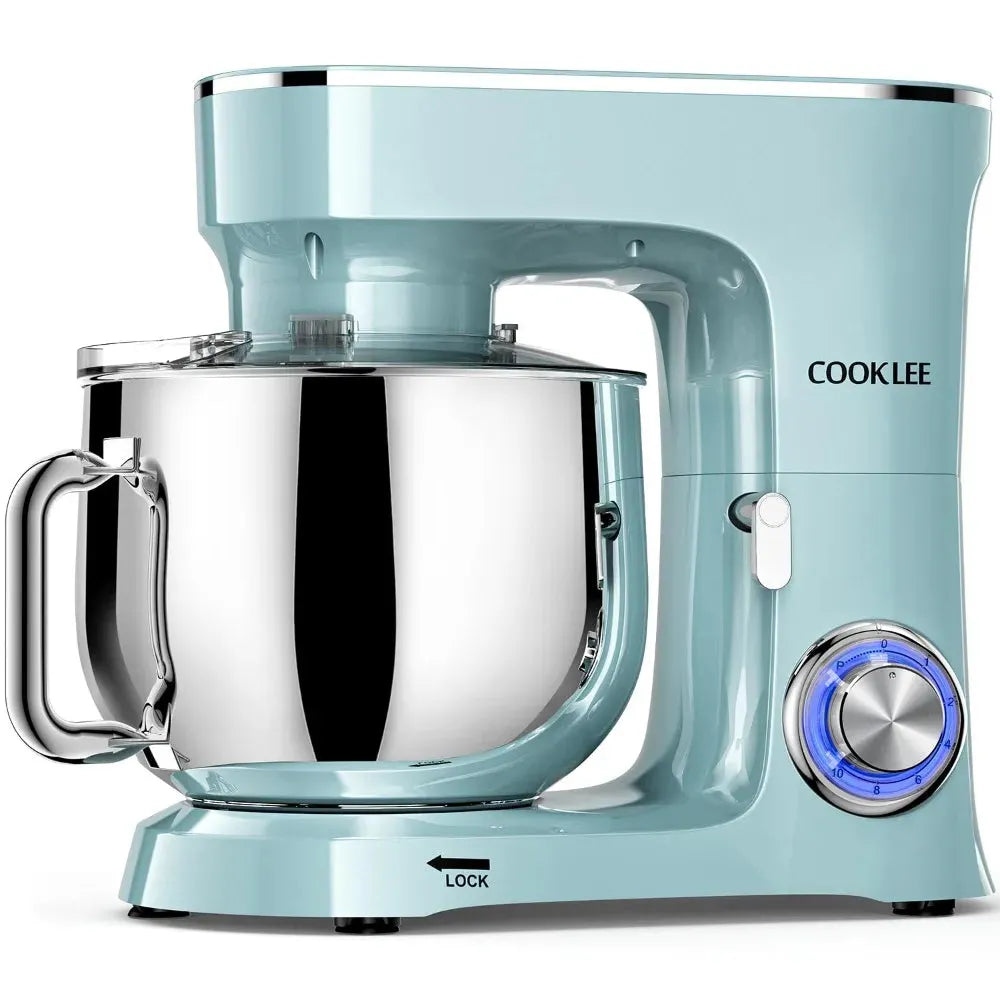 9.5 Qt. Stand Mixer, 660W 10-Speed Electric Kitchen Mixer with Flat Beaters. - Home Fusion