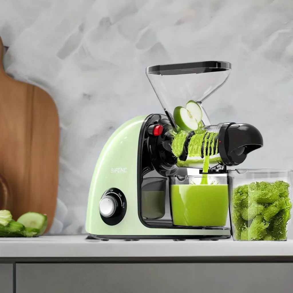 2nd Edition Cold Press Juicer, SiFENE Slow Masticating Juicer Machines for Fruit & Vegetable, Juice Maker Extractor with Dual Mo - Home Fusion
