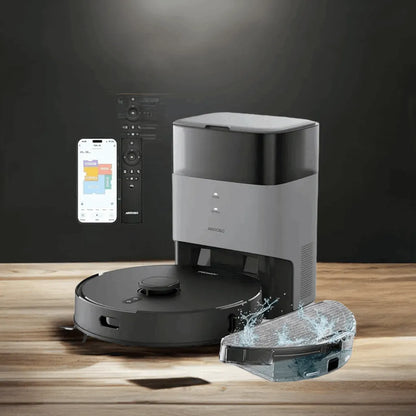 AIRROBO Robot Vacuum and Mop Combo, Self-Emptying, 60-Day Capacity, Home Mapping, Schedule, Wi-Fi/App/Alexa/Remote - Home Fusion