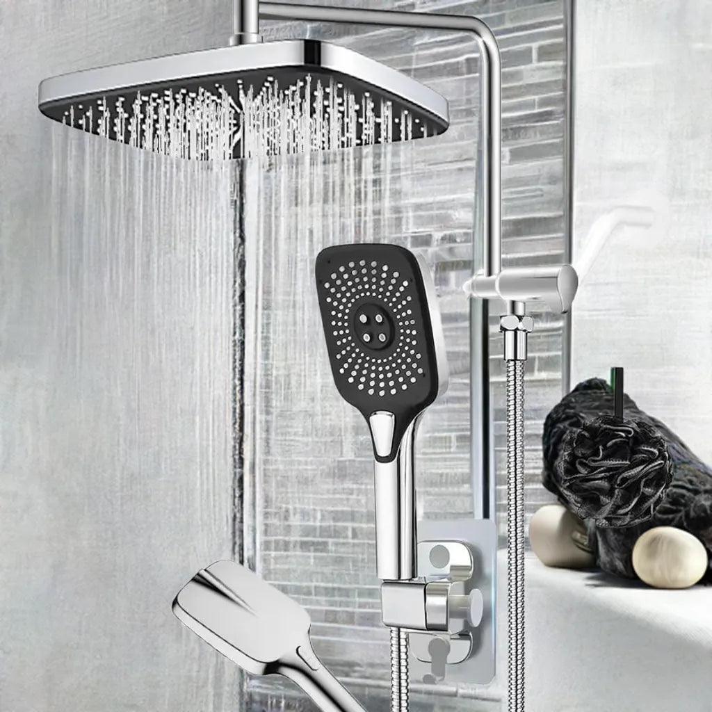12 Inch Shower Head with Handheld Spray, 4 Sets of High-pressure Shower Heads with Handheld Spray - Home Fusion