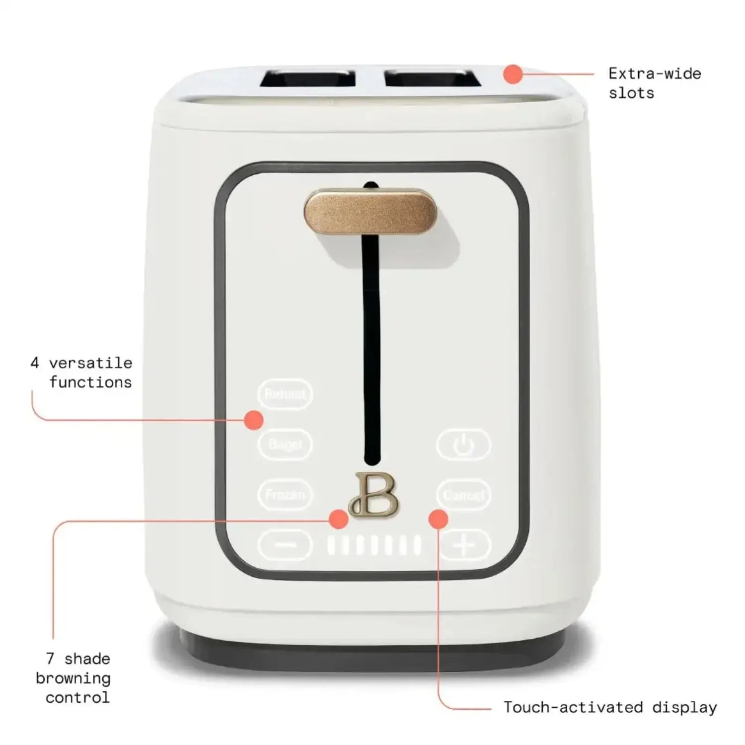 Toasters The Best 4 Slice Wide Long Slot Black&white Multifunction Breakfast Machine，Maquina Para Hacer Pan - Home Fusion