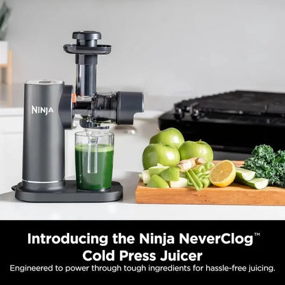 Ninja JC151 NeverClog Cold Press Juicer, Powerful Slow Juicer with Total Pulp Control, Countertop, Electric, 2 Pulp Functions - Home Fusion