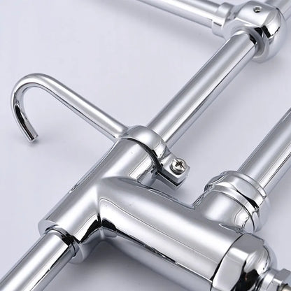 VEVOR Wall Mount Commercial Kitchen Faucet with Pre-Rinse Sprayer - Home Fusion