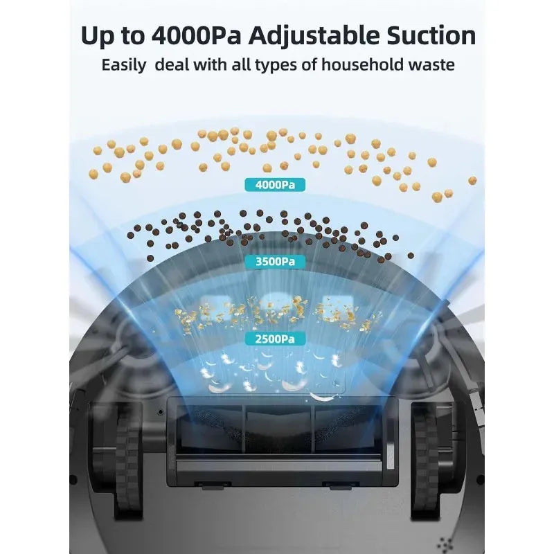 HONITURE Robot Vacuum and Mop Combo, 4000pa Strong Suction, G20 Robot Vacuum Cleaner with Self-Charging, 150Mins Max - Home Fusion