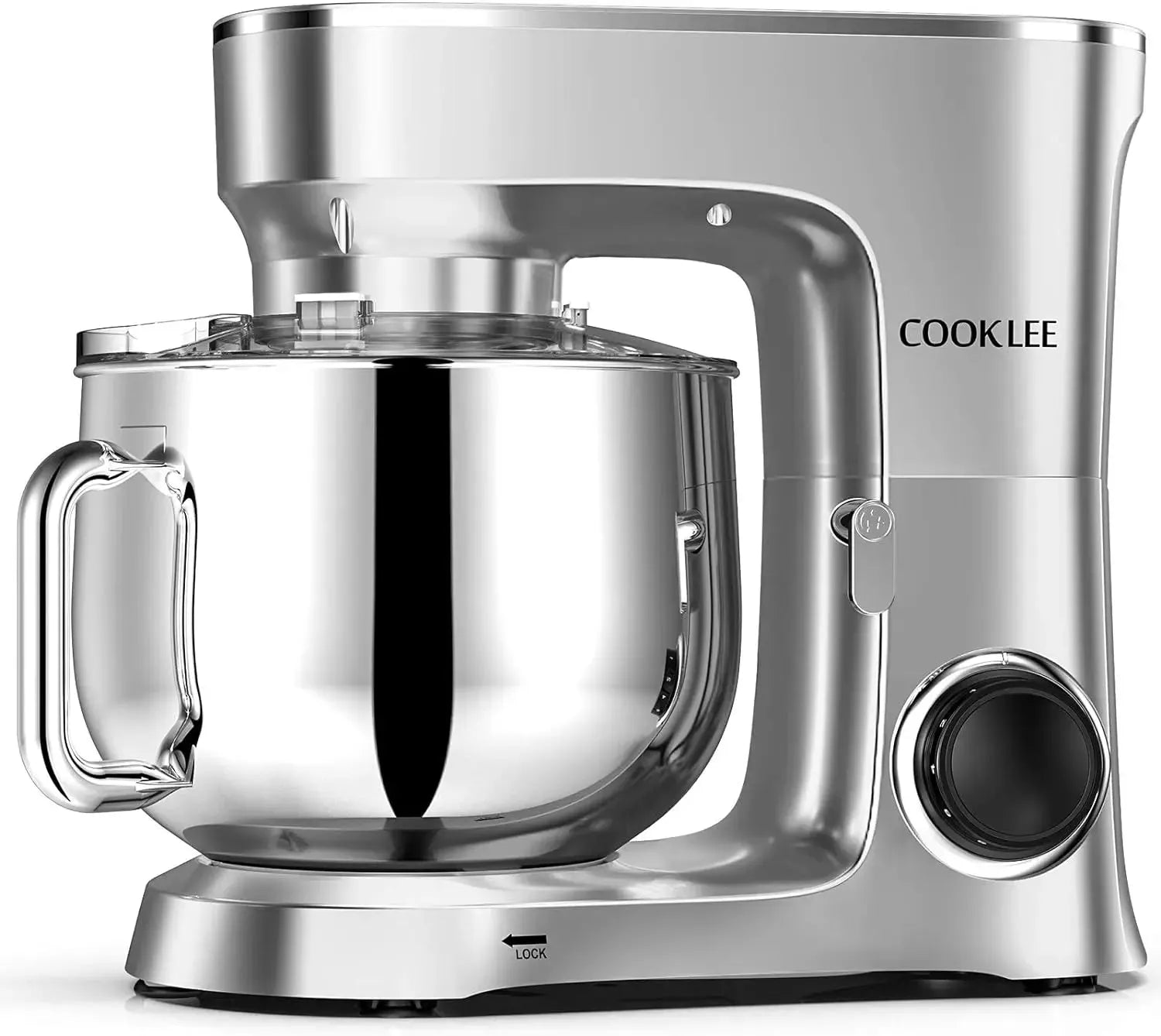 COOKLEE Stand Mixer, 9.5 Qt. 660W 10-Speed Electric Kitchen Mixer with Dishwasher-Safe Dough Hooks, Flat Beaters - Home Fusion