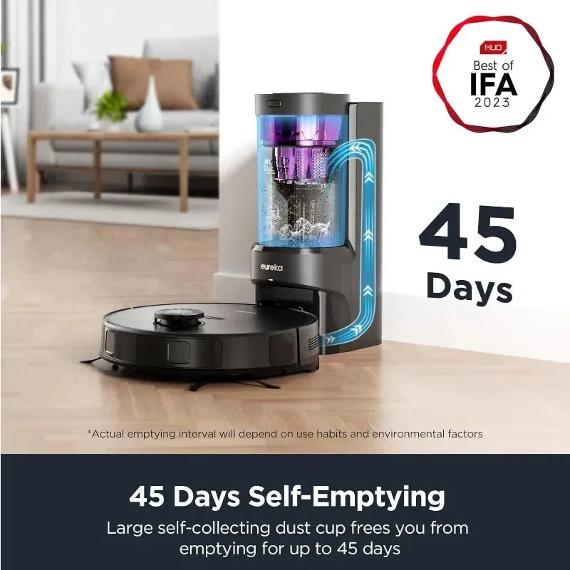Robotic Vacuum and Mop ComboCarpet&Floor, Auto Lifting Mop, LiDAR Navigation, App Control - Home Fusion
