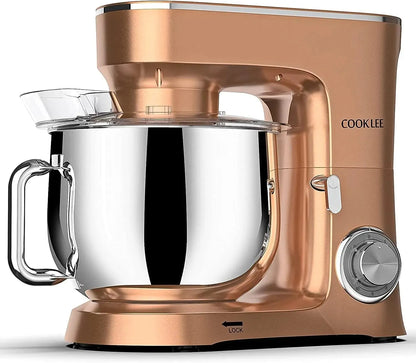 COOKLEE Stand Mixer, 9.5 Qt. 660W 10-Speed Electric Kitchen Mixer with Dishwasher-Safe Dough Hooks, Flat Beaters - Home Fusion