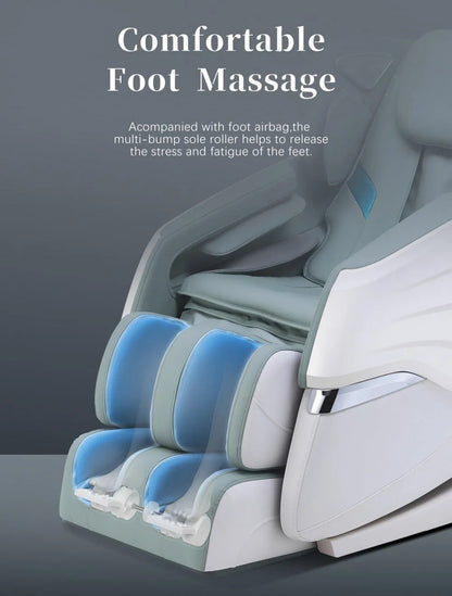 Massage Chairs SL Track Full Body Massage Recliner with Foot Roller,Airbag Massage,Zero Gravity, Bluetooth Speaker Black - Home Fusion