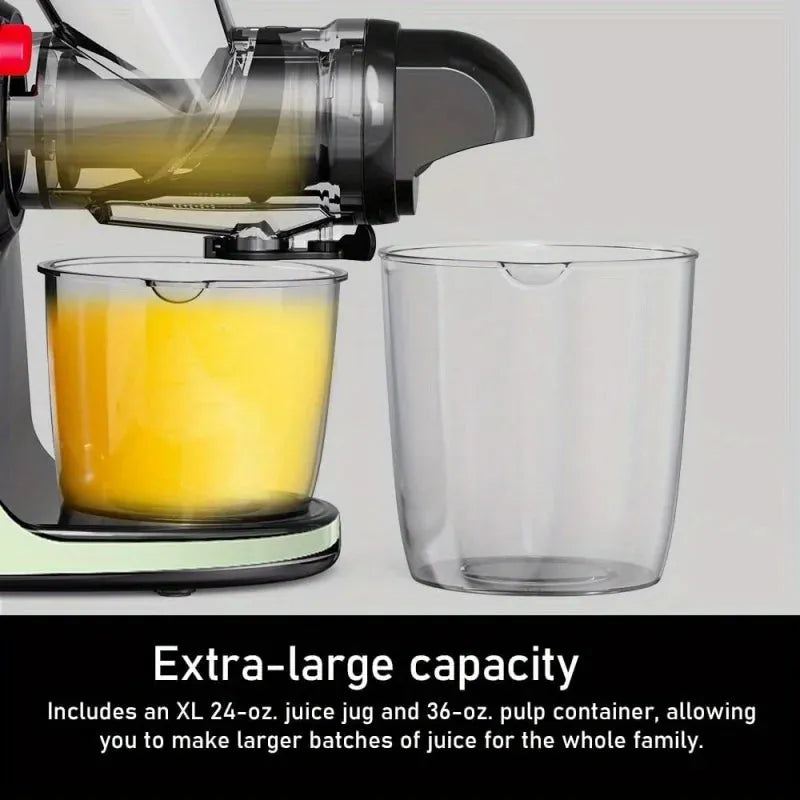2nd Edition Cold Press Juicer, SiFENE Slow Masticating Juicer Machines for Fruit & Vegetable, Juice Maker Extractor with Dual Mo - Home Fusion