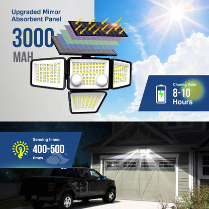 Solar Flood Security Lights for Backyard Yard Patio