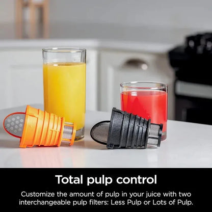 Ninja JC151 NeverClog Cold Press Juicer, Powerful Slow Juicer with Total Pulp Control, Countertop, Electric, 2 Pulp Functions - Home Fusion
