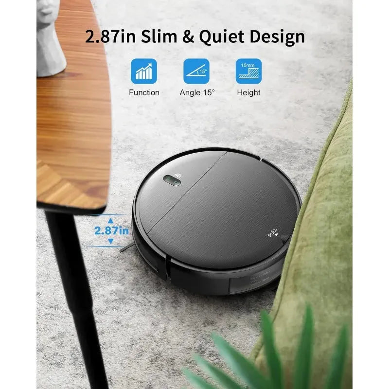 Robot Vacuum and Mop Combo, 2 in 1 Mopping Robot Vacuum Cleaner with Schedule, Wi-Fi/App/Alexa, 1400Pa Max Suction, - Home Fusion