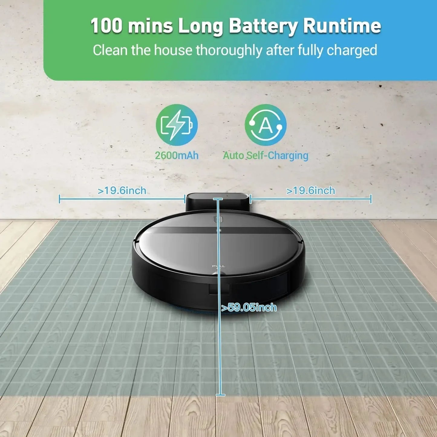 GOOVI G20 Robot Vacuum Cleaner 1400Pa Strong Suction 2500mAh Battery 3in1 Mopping Sweeping Suction Smart Home Support Wifi/alexa - Home Fusion