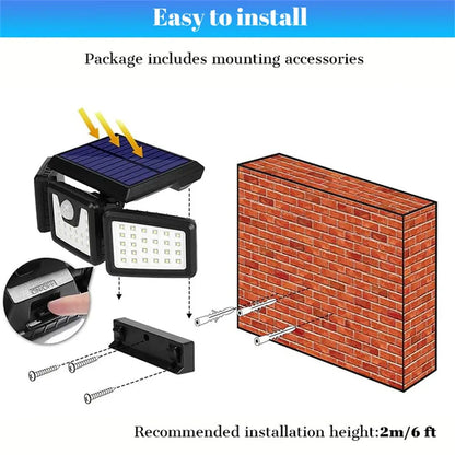Motion Sensor Wall Flood Light Outdoor.