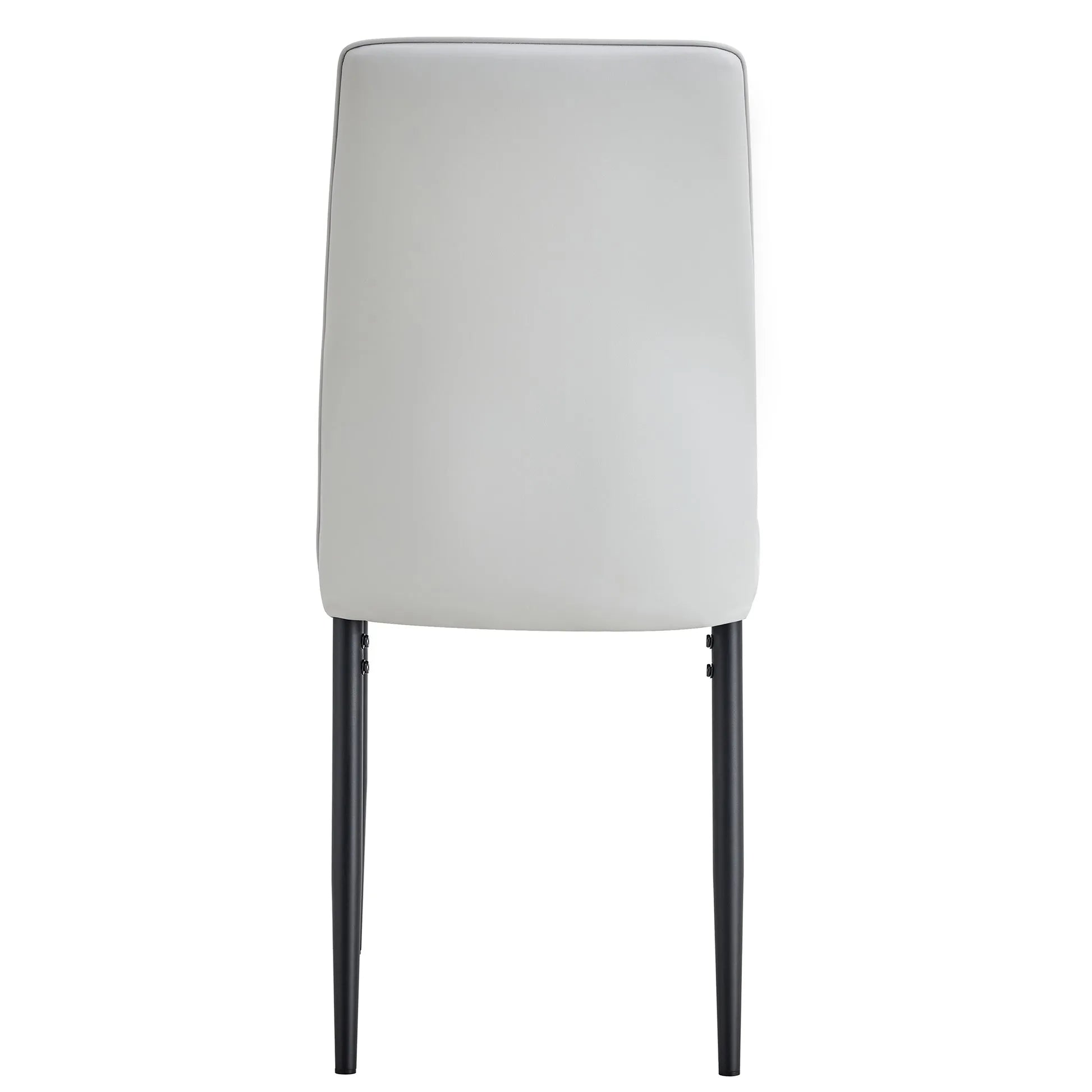 Dining Chairs Set of 4, Comfortable Upholstered Seat with Metal Legs, Curved Backrest Kitchen Chair for Living, Bedroom, Restaurant, Easy Assemble, Gray - Home Fusion