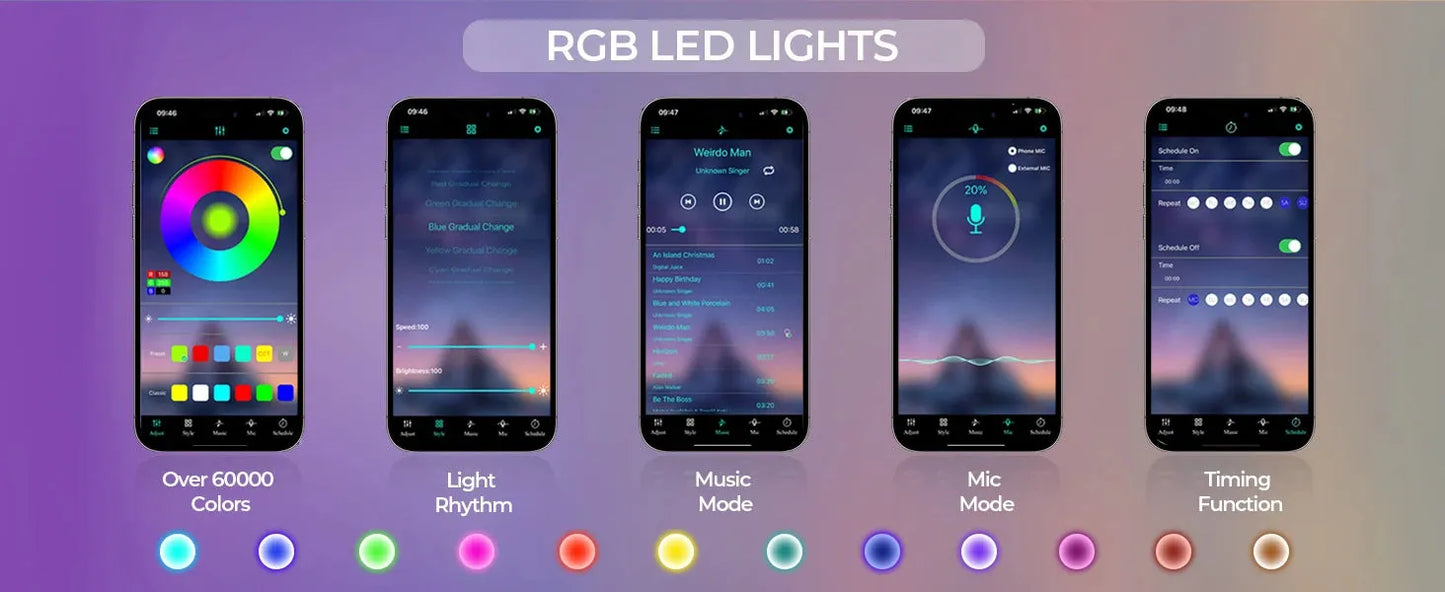 Queen Size Upholstered Bed Frame with LED Lights, Adjustable Headboard with Crystal Button, Solid Wood Slats Support, Beige