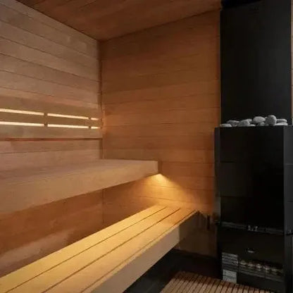 Red Cedar 6-Person Smart Outdoor Sauna | Home Fusion™ Traditional Dry Steam Spa. - Home Fusion